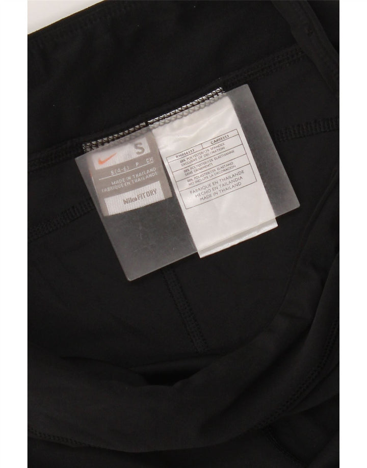 Nike Pantalones Capri para Mujer US 4/6 Pequeño Poliéster Negro