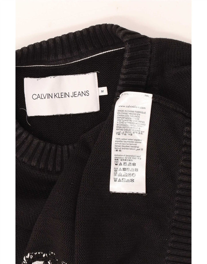 Calvin Klein Jeans Hombre Cuello Redondo Jersey Suéter Medio Negro Clásico