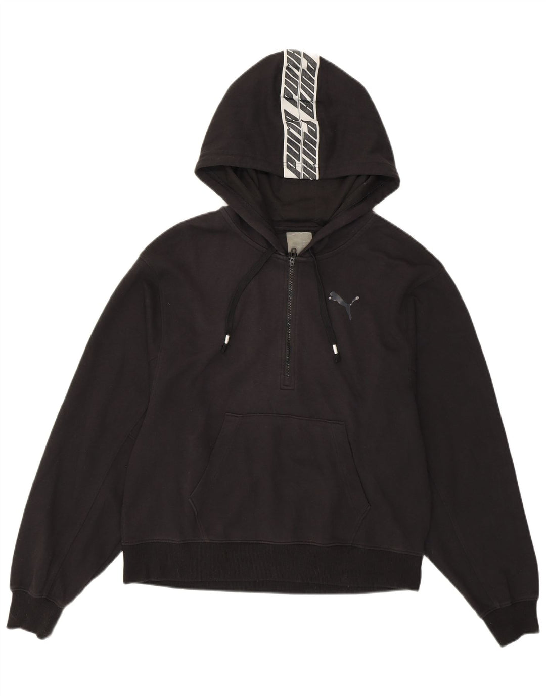 PUMA Sudadera con capucha gráfica para mujer Reino Unido 46 Grande Algodón negro