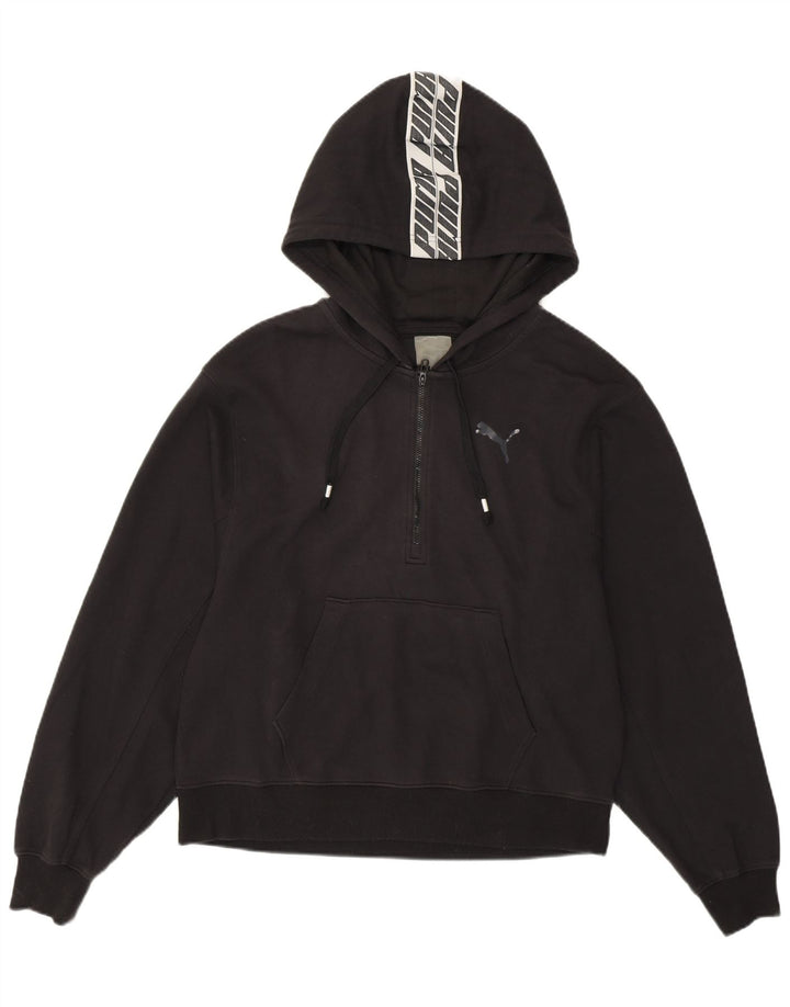 PUMA Sudadera con capucha gráfica para mujer Reino Unido 46 Grande Algodón negro