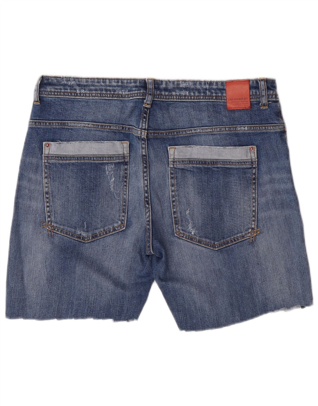 Zara Mujer Shorts Vaqueros EU 40 Medium W30 Azul Floral