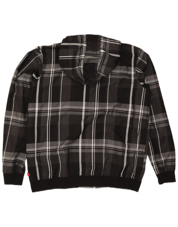O'Neill Chaqueta bomber con capucha para hombre UK 46 2XL Poliéster a cuadros negros