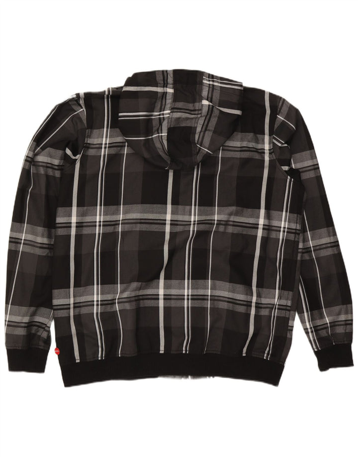 O'Neill Chaqueta bomber con capucha para hombre UK 46 2XL Poliéster a cuadros negros