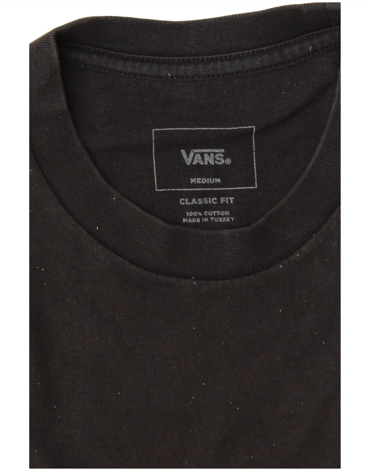 Vans Camiseta con gráfico de corte clásico para hombre, talla mediana, negro
