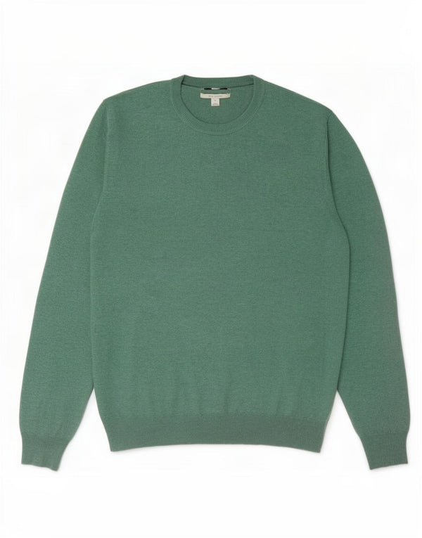 Marks & Spencer - Jersey de cuello redondo para hombre, talla XL, algodón verde