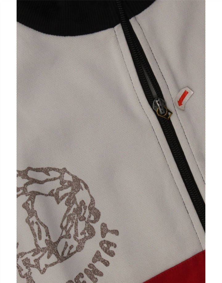 Adidas Hombre Gráfico Chándal Top Chaqueta XL Negro Colorblock Algodón