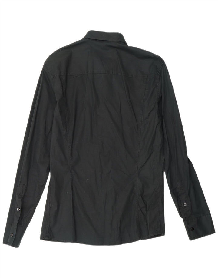 BIKKEMBERGS Camisa gráfica para hombre grande de algodón negro