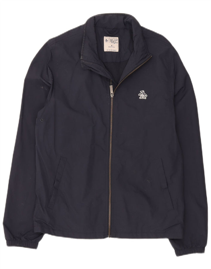 Penguin Chaqueta Bomber para Hombre UK 38 Medium Azul Marino Nylon