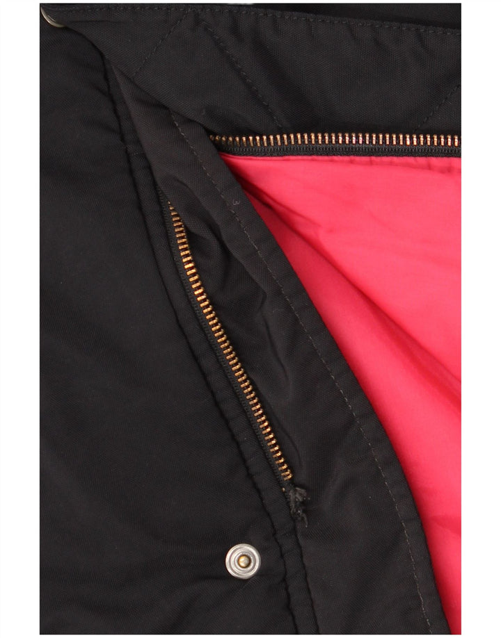 Lee Abrigo acolchado con capucha para mujer UK 40 Small Black