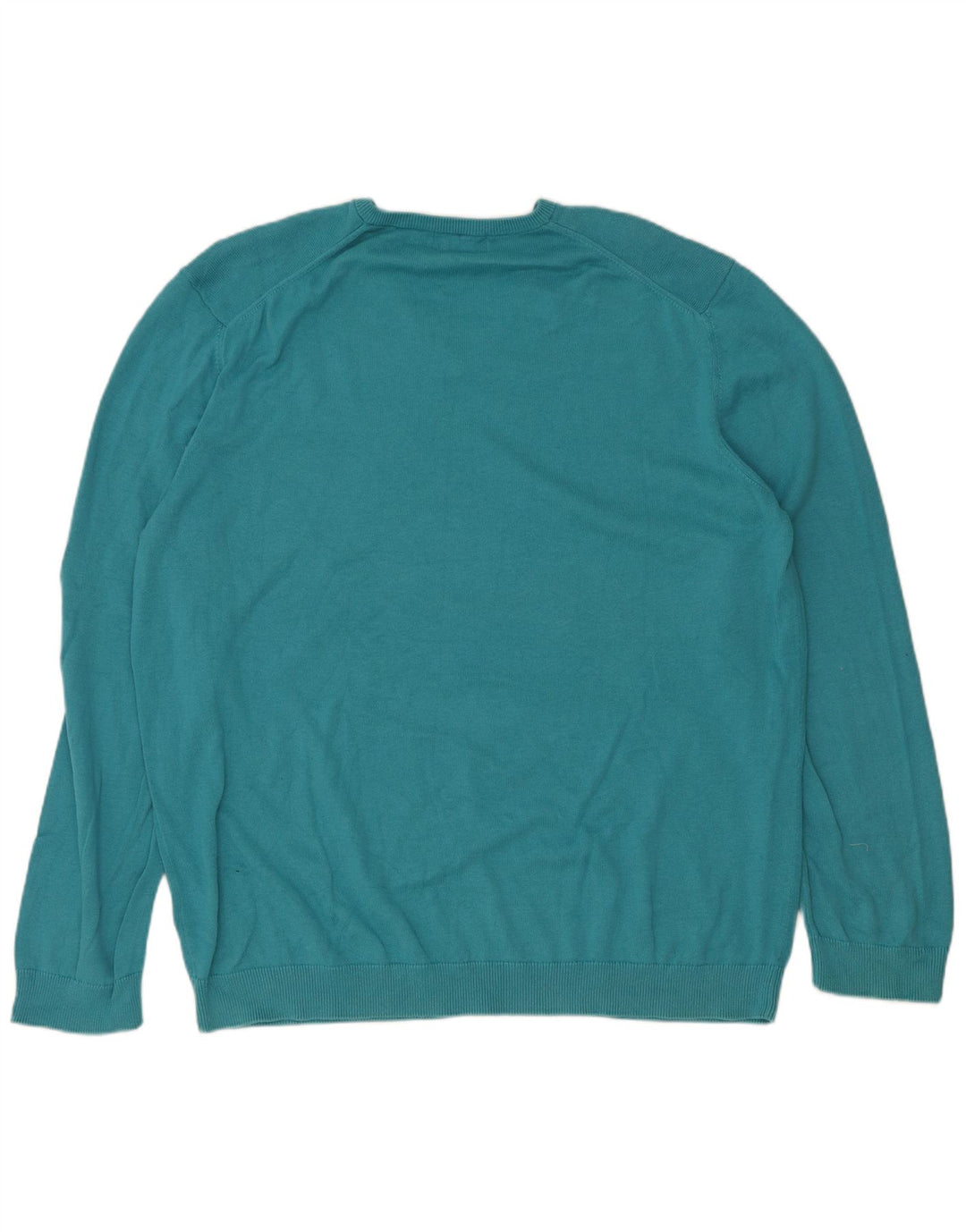 Marks & Spencer - Jersey con cuello en V para hombre, talla 2XL, algodón turquesa