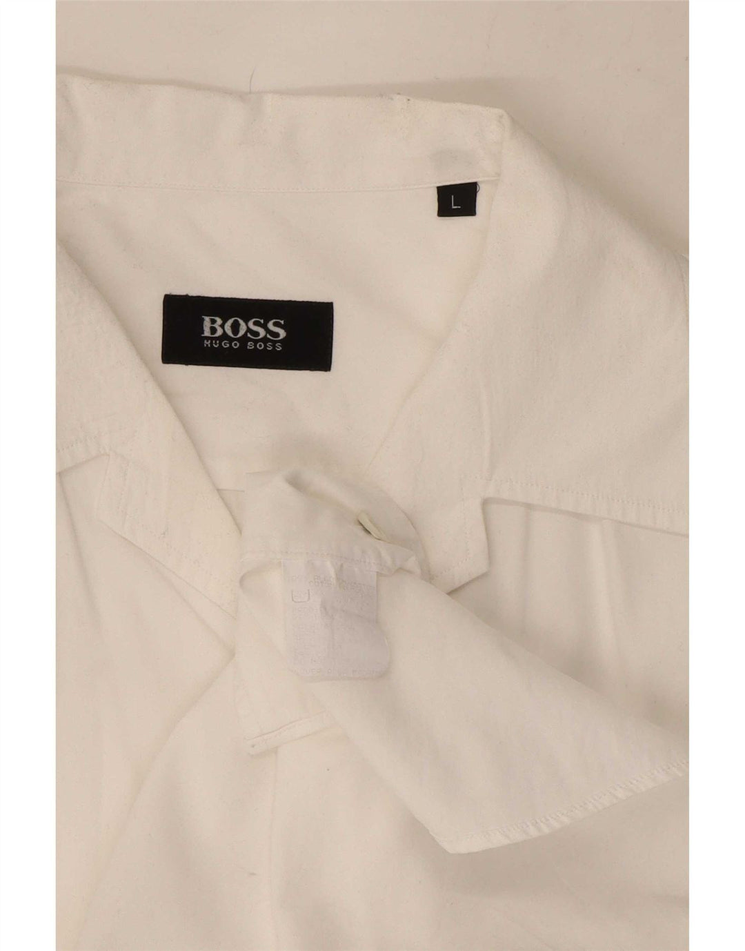 Camisa Hugo Boss Hombre Grande Algodón Blanco