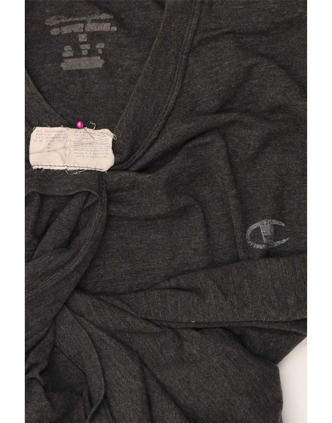 Champion Camiseta Hombre Top Gris Medio Algodón