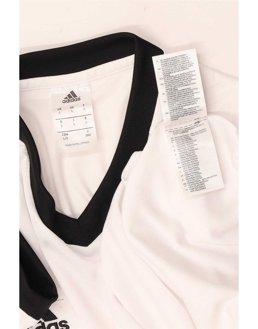 Adidas Mens Climalite Camiseta Top Grande Poliéster Blanco