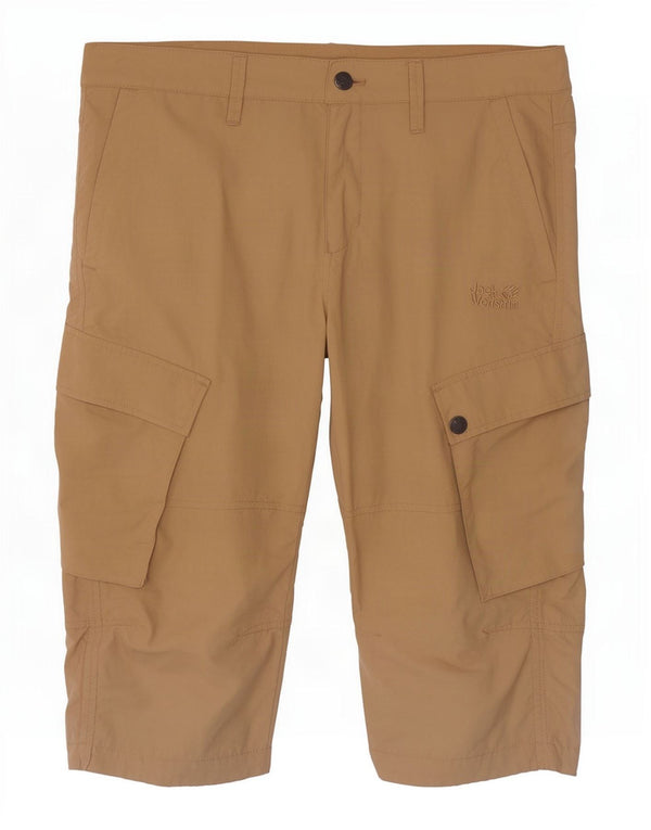 Jack Wolfskin Bermudas tipo cargo para hombre W34 Large Beige Poliamida