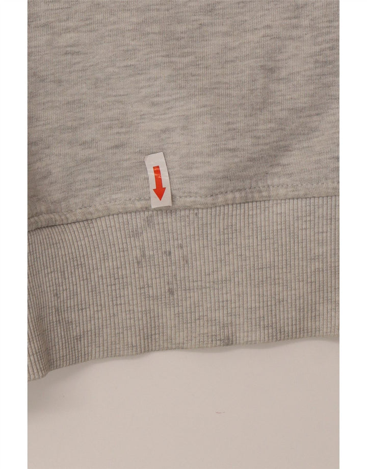 Zara Hombre Sudadera Con Capucha Jersey Gris Medio Moteado