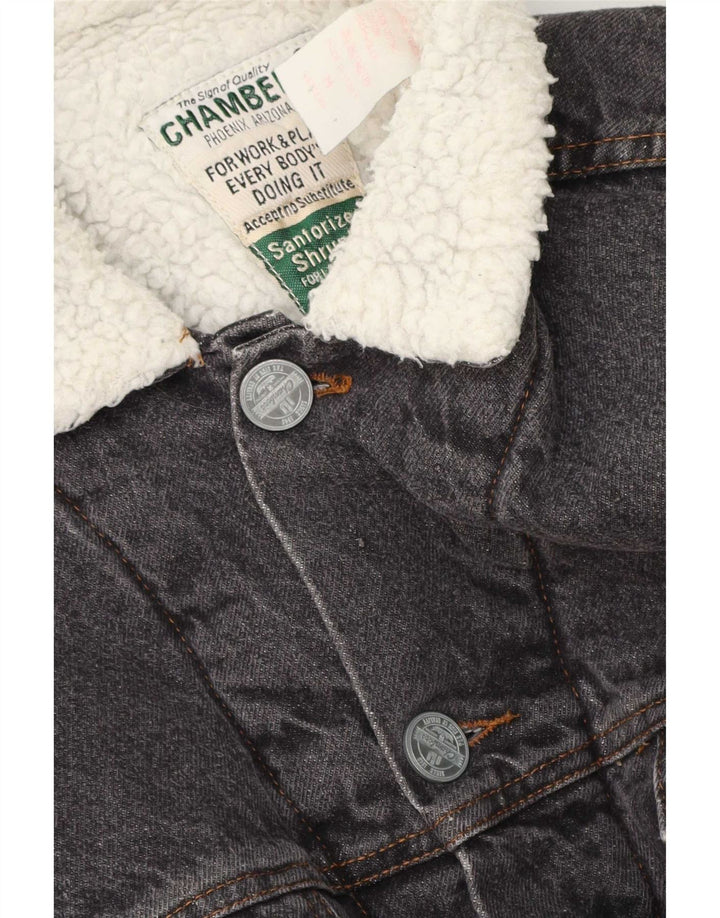 Chambers Chaqueta vaquera Sherpa para hombre UK 38 Algodón gris medio