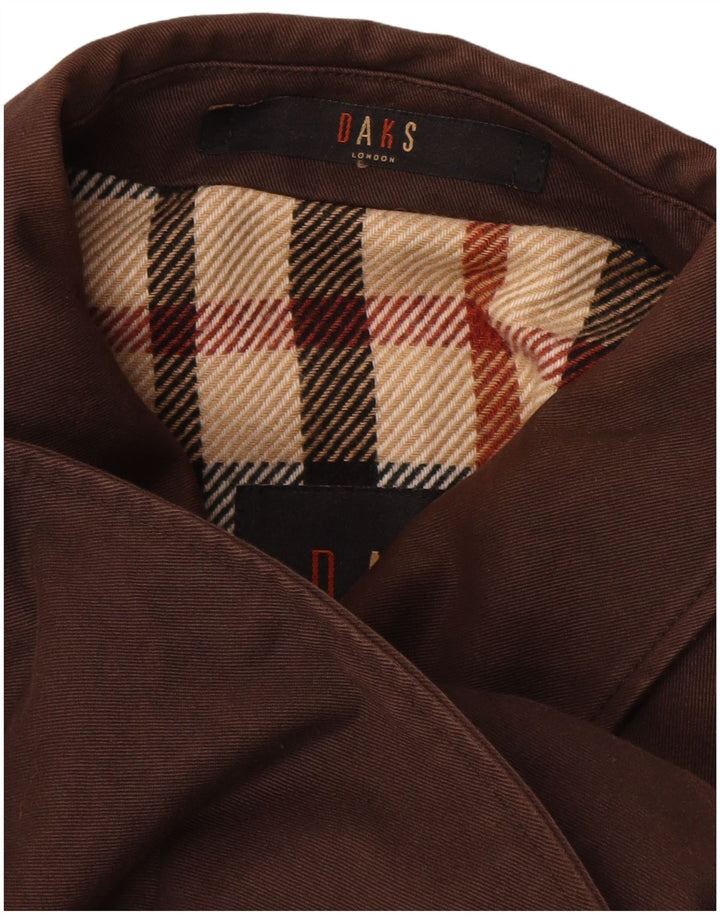 DAKS Abrigo para hombre IT 50 Grande Algodón marrón