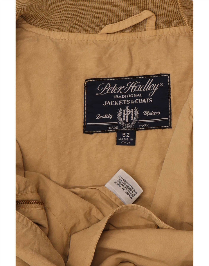 Peter Hadley Chaqueta bomber para hombre IT 52 XL Algodón beige
