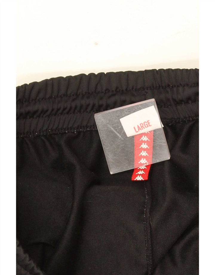 Kappa Hombre Pantalones De Chándal Gráficos Large Negro Colorblock