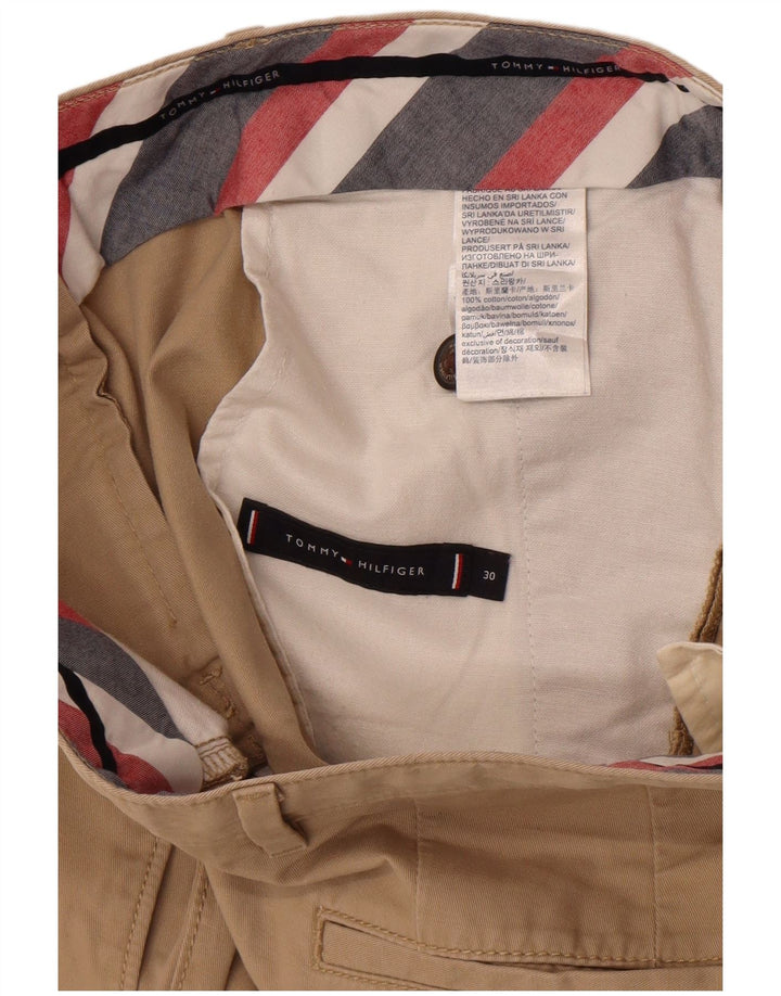 Tommy Hilfiger Pantalones cortos chinos para hombre W30 Algodón beige medio
