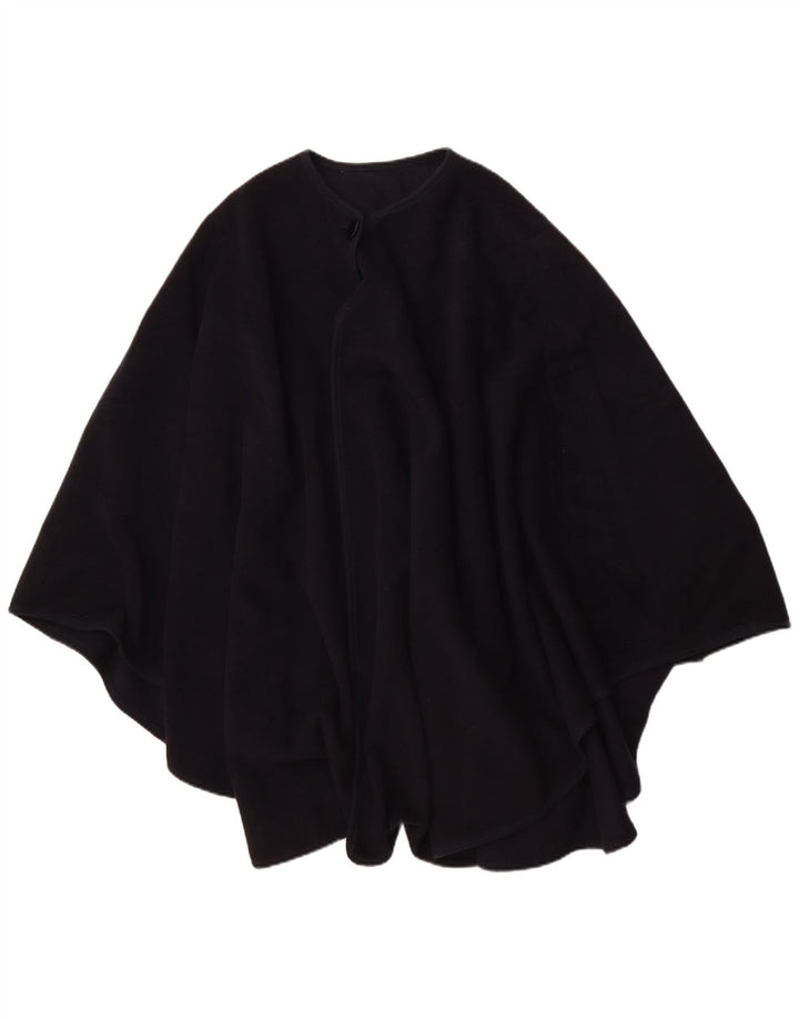 Vintage mujer Poncho abrigo un tamaño azul marino