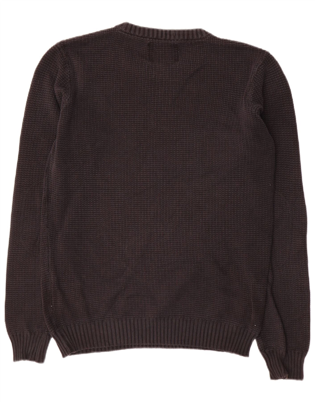 Jack & Jones Jersey con cuello redondo para hombre, talla pequeña, algodón negro