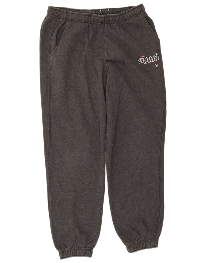 PUMA Pantalones de chándal con estampado gráfico para hombre Joggers Large Grey Cotton