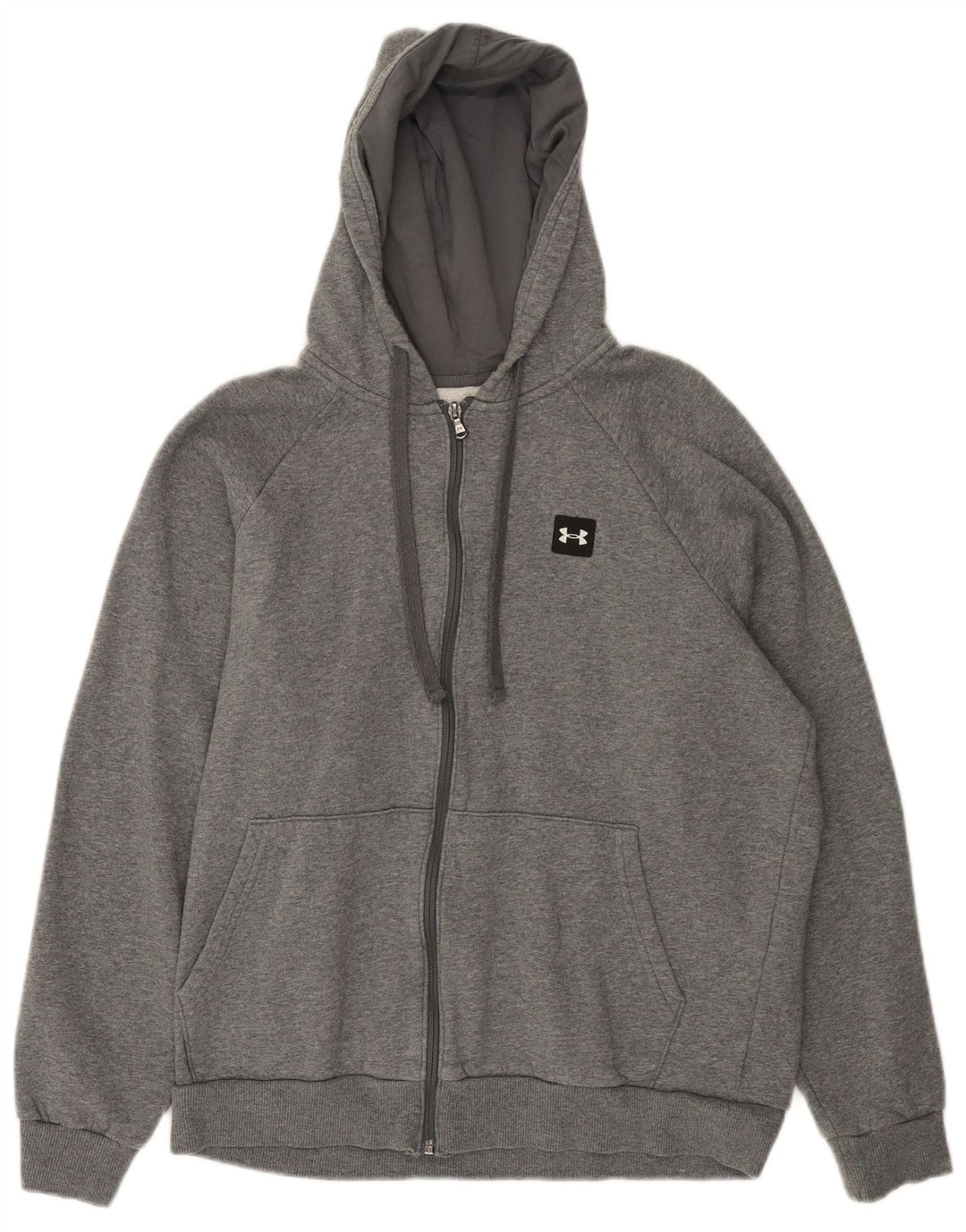 UNDER ARMOUR Suéter con capucha y cremallera Cold Gear para hombre Algodón gris medio