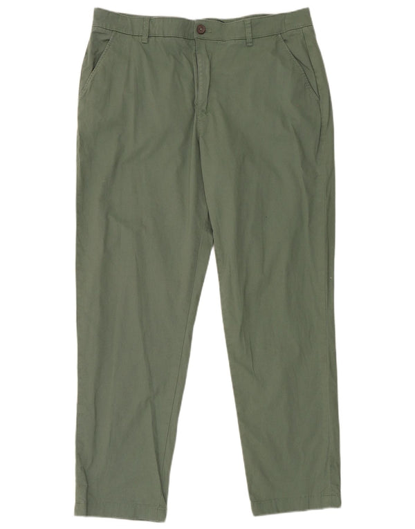 Crew Clothing Pantalones chinos cónicos para mujer UK 16 Large W36 L30 Verde