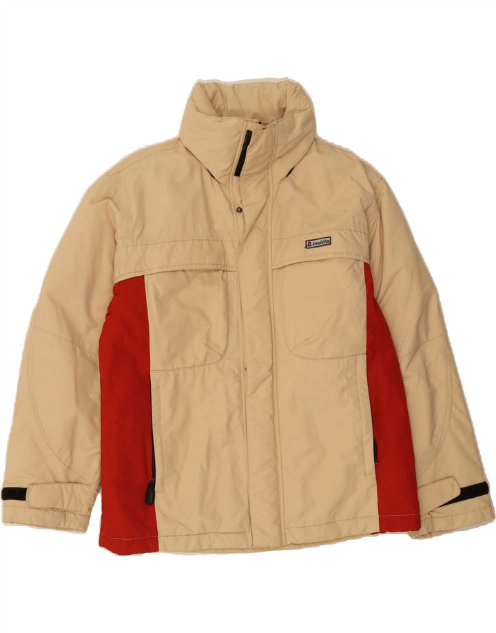 INVICTA Mens Windbreaker Jacket UK 36 Small Beige Colourblock Polyamide Vintage Invicta and Second-Hand Invicta from Messina Hembry 
