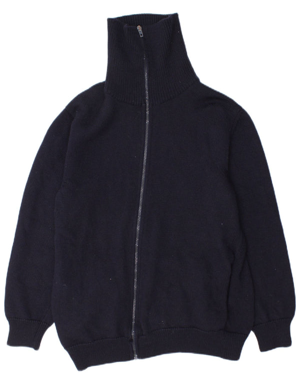 Ermenegildo Zegna Suéter tipo cárdigan para hombre UK 38 Medio Azul marino Lana virgen