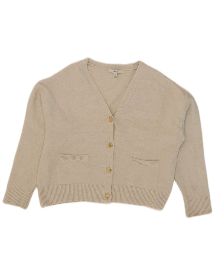 Marks & Spencer - Cárdigan extragrande para mujer, talla 40, color beige medio