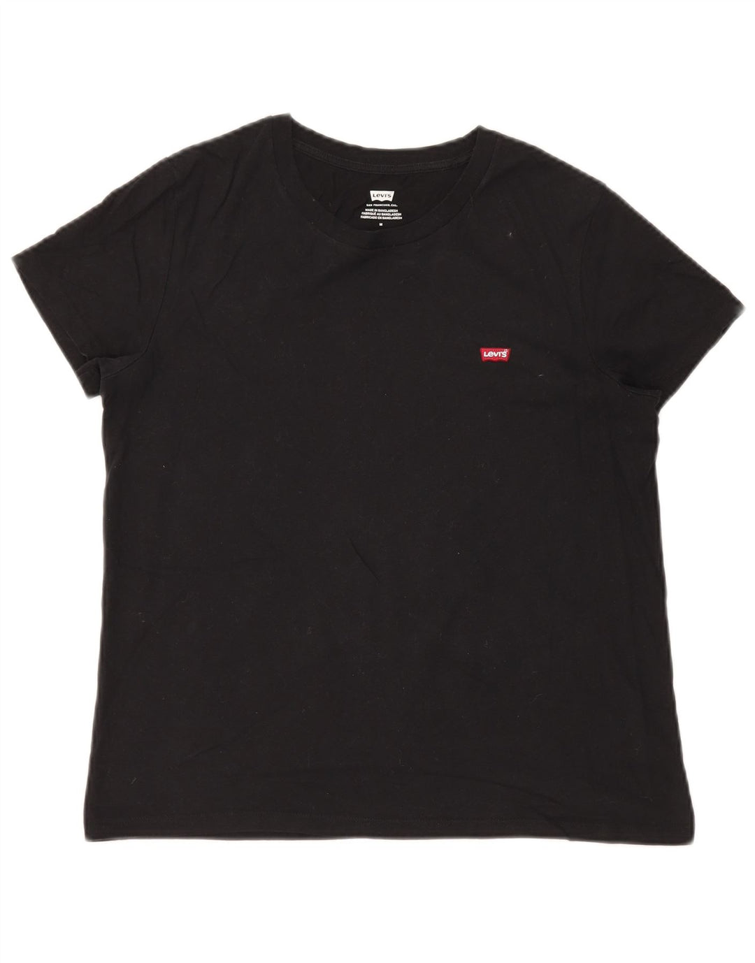 LEVI'S Camiseta para mujer Top UK 44 Mediano Negro