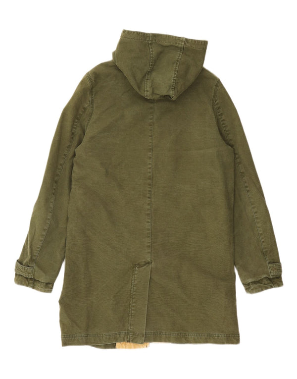 Traffic People Chaqueta de lona con capucha para hombre UK 42 XL Algodón verde