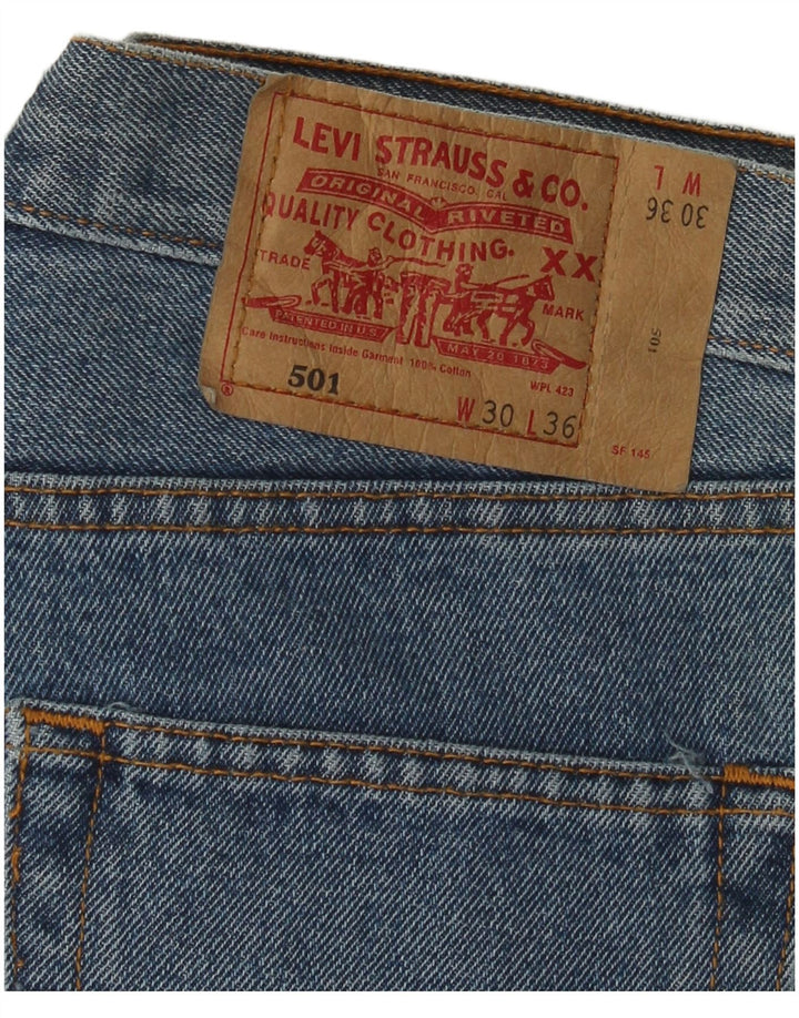 LEVI'S Vaqueros rectos 501 para hombre W30 L28 Azul
