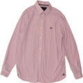 Crew Clothing Camisa de corte clásico para hombre de algodón con manchas rosa medio