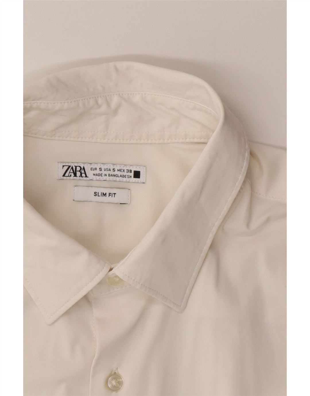 Zara Hombre Camisa Slim Fit Pequeña Blanca