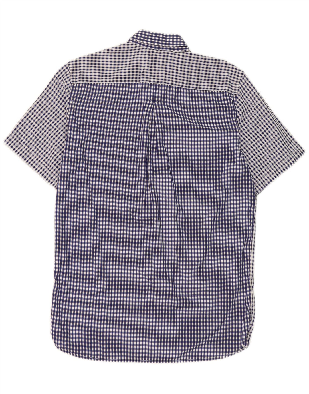 Camisa Fred Perry Hombre De Manga Corta De Algodón A Cuadros Azul Pequeño