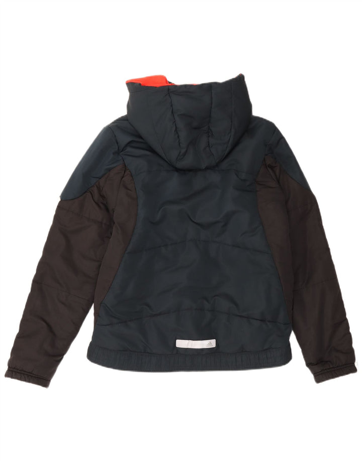 ADIDAS Chaqueta acolchada con capucha para niño 13-14 años Azul marino Colorblock