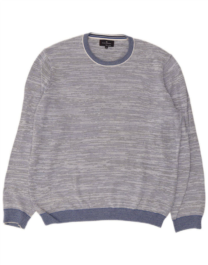 Marks & Spencer Suéter Azul Harbor con Cuello Redondo para Hombre XL Azul Moteado
