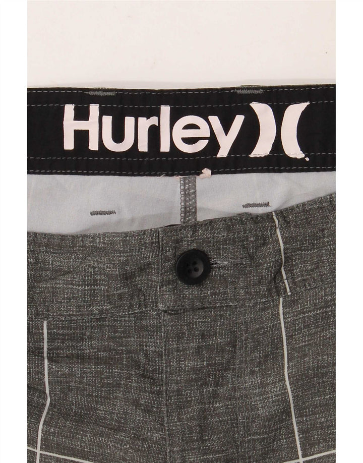 Hurley Shorts Chinos Para Hombre W34 Grande Gris Geométrico