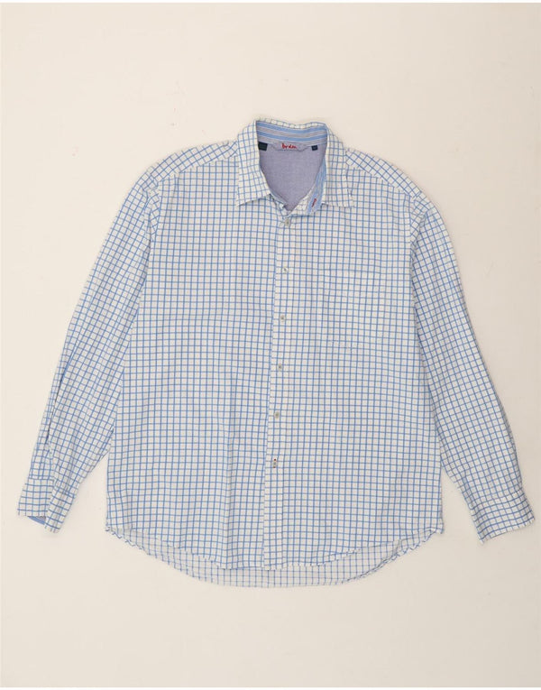 Camisa de hombre Boden XL de algodón a cuadros azules