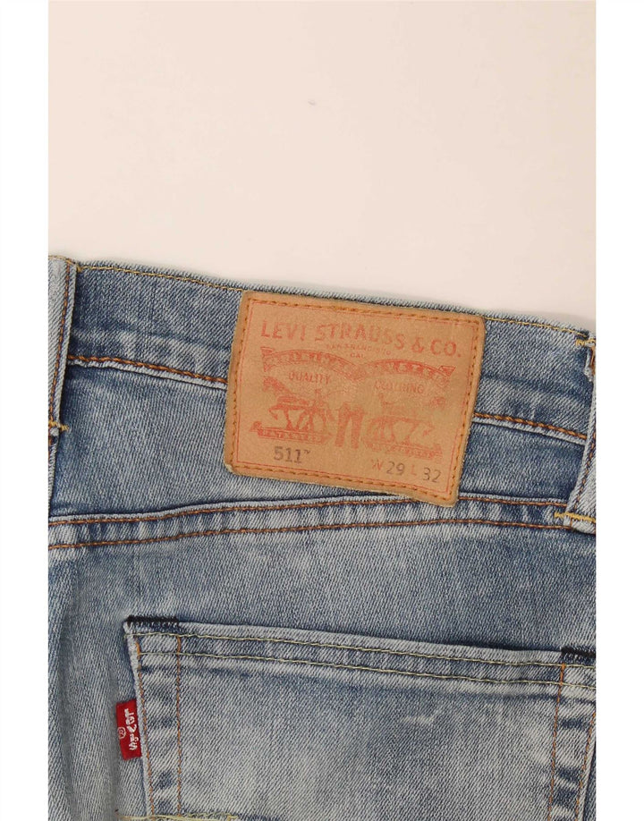 Levi's Hombre 511 Slim Jeans W29 L32 Algodón Azul