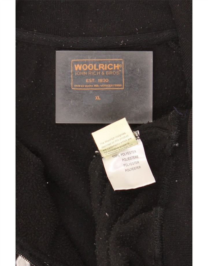 Woolrich Chaqueta polar gráfica para mujer UK 40 XL Poliéster negro