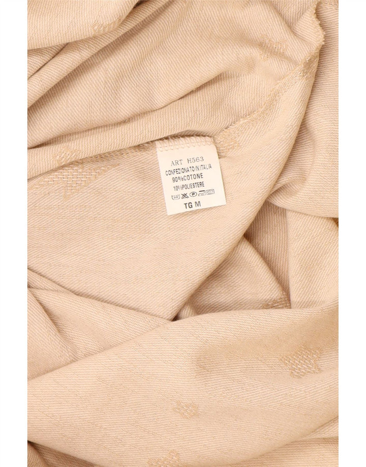 KIKISIX Vestido largo sin mangas con estampado abstracto para mujer, talla 44, color beige medio