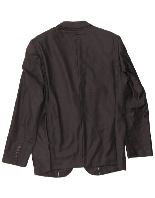 Zara Chaqueta Blazer De 2 Botones Para Hombre EU 56 XL Lana Negra