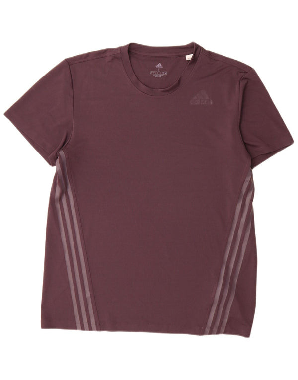 Adidas - Camiseta para hombre, talla grande, color morado, poliéster