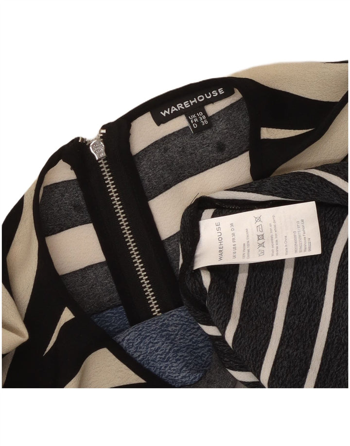 WAREHOUSE Vestido recto extragrande para mujer UK 10 Pequeño multicolor geométrico