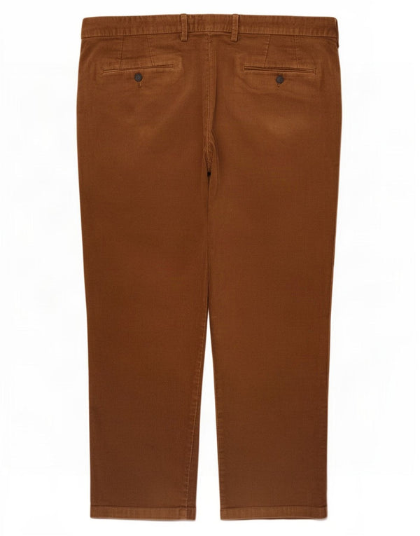 Marks & Spencer Mens Straight Corduroy Trousers W42 L29 Brown Cotton