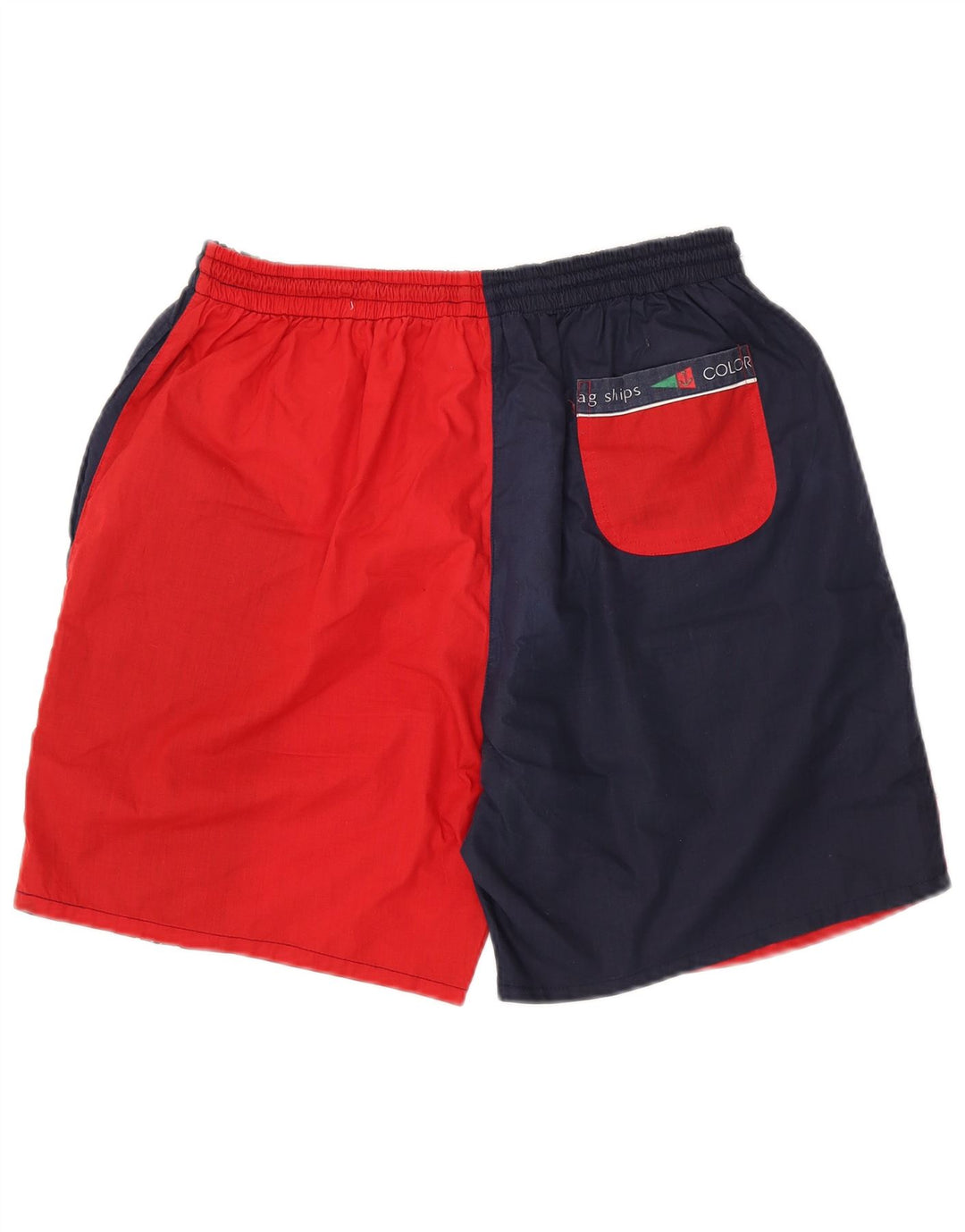 Pantalones cortos deportivos gráficos vintage para hombre XL Poliéster color block multicolor